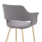 Armen Living Gigi Gray Velvet Dining Room Chair with Gold Metal Legs, PK2 LCGICHGREY - alternate 9